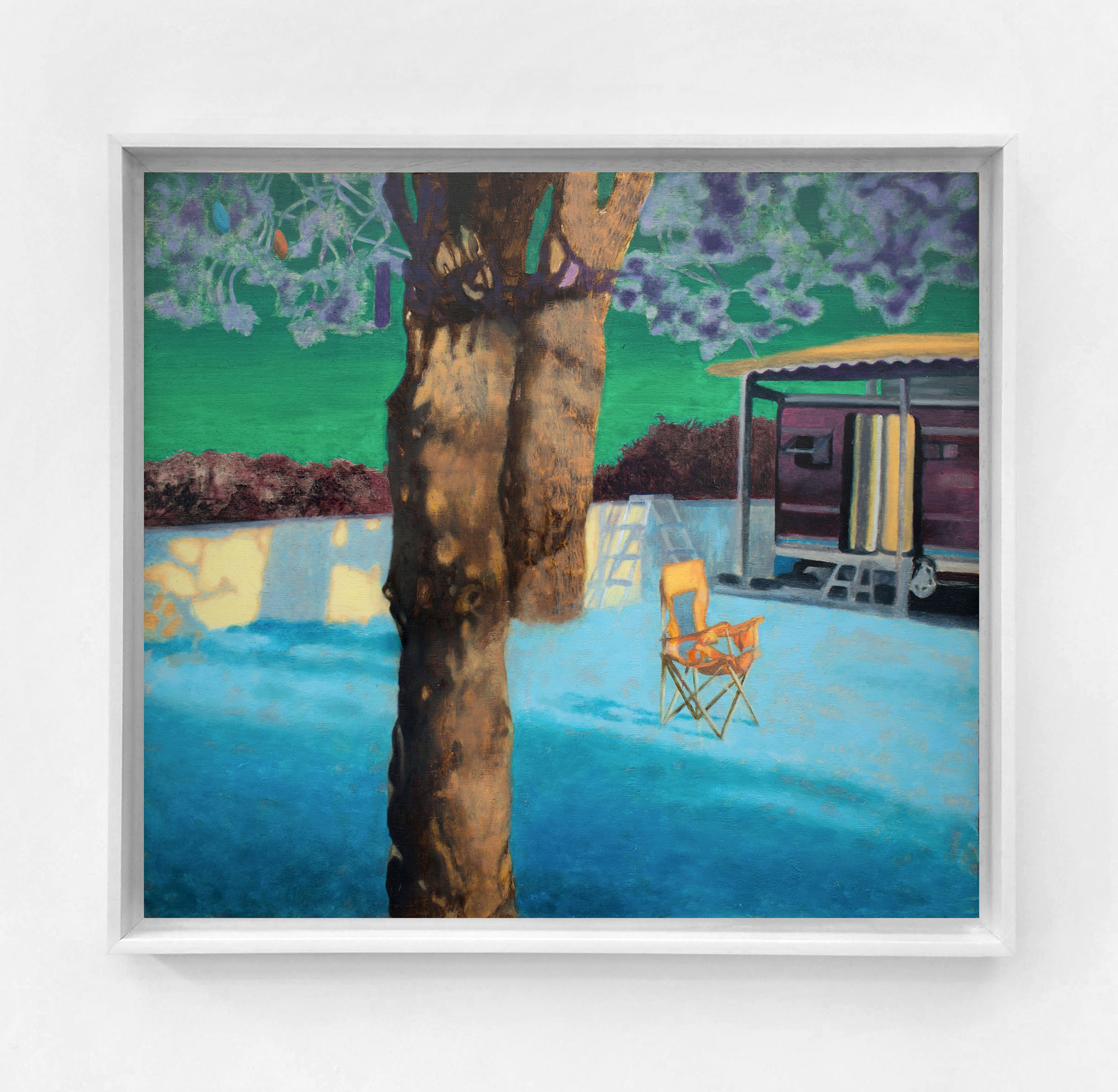 Karolina Orzełek, "Backyard IV", 2019, 46 x 41 cm, oil on panel